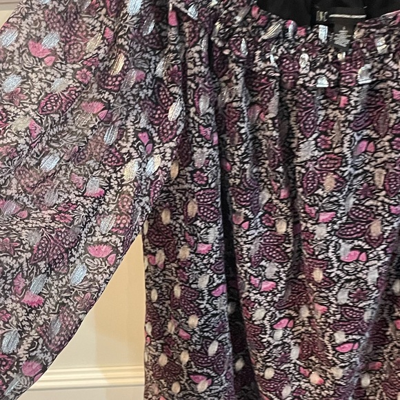 Inc size large off the shoulder blouse. Sheer sleeve and lined bodice. - Picture 2 of 4